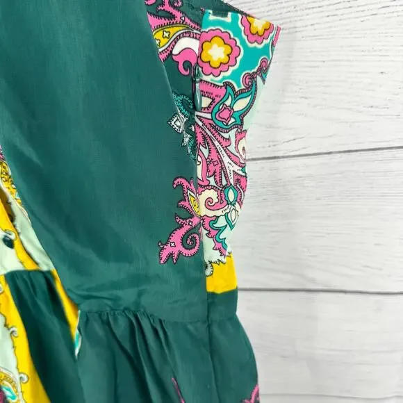 Moon Collection Womens size Large Paisley Print Sleeveless Dress - Picture 7 of 9